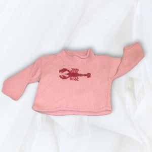 Pink Lobster Roll Neck Sweater | Ret. $68